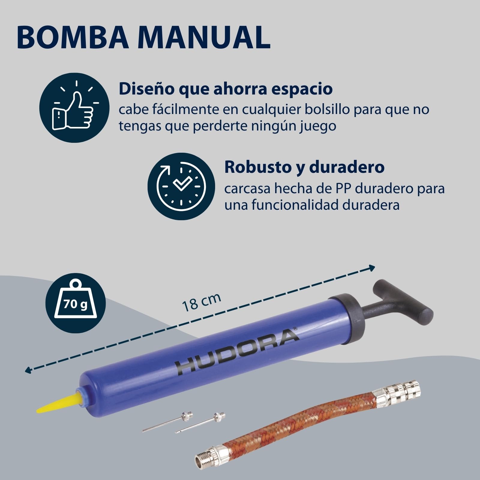 HUDORA - Juego de Baloncesto Slam It - Juego de Baloncesto con Korb, Baloncesto Größe 7 y Bomba de Mano - Robusto Baloncesto para drinnen y draußen - Baloncesto aus Gummi für Kinder & Erwachsene