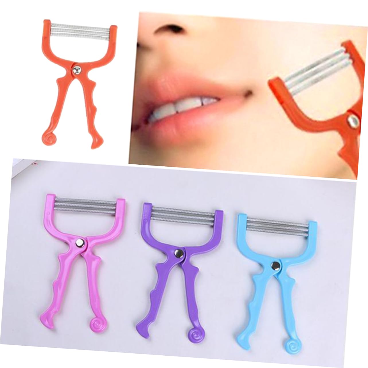 TOVINANNA Women's Face Hair Plucker Facial Hair Removal for Women Spring Epilator Portable Facial Hair Remover Ehead Cheeks Lip