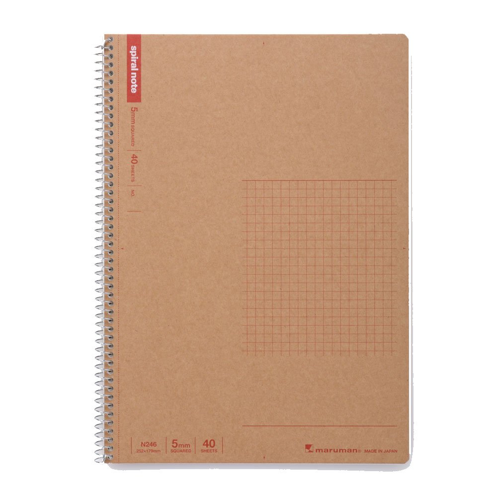 Maruman Cuadrícula de cuaderno espiral B5 rayado 40 hojas N246 juego de 10 volúmenes