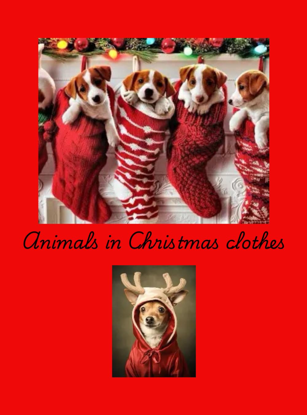 Animals in Christmas Clothes: Colouring Book