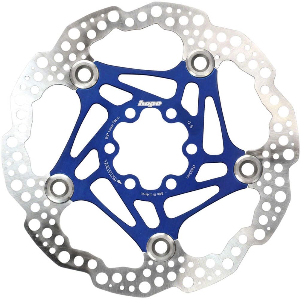 Hope Floating Disc Brake Rotor (Blue, 160mm)