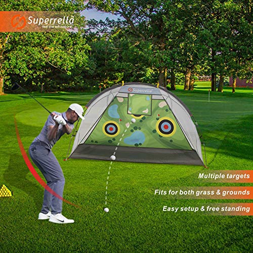 Superrella Golf Hitting Net Training Aids For Backyard Indoor Outdoor Practice Driving Chipping Swing #TOP2