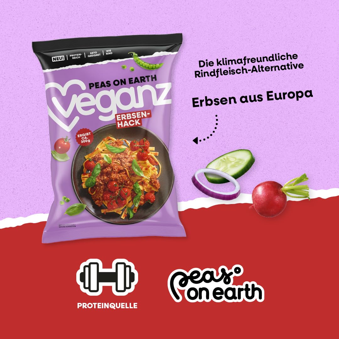 Veganz Peas on Earth Erbsen-Hack 7er Pack | 7 x 100g | vegane Hack-Alternative | wie Rind