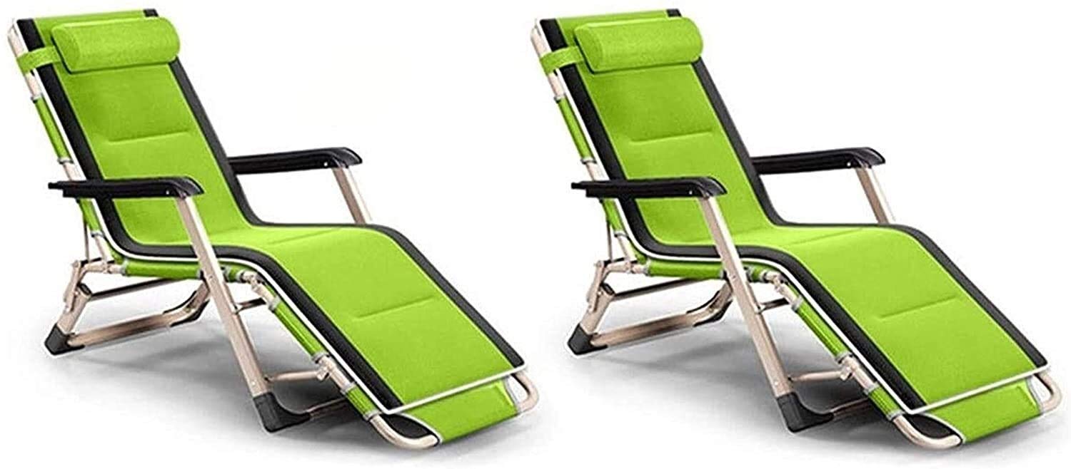 WOTZOV Lightweight Sun Lounger Foldable Garden Chairs, Set Of 2 Folding Reclining Sun Lounger,Outdoorfolding Reclining, Chair