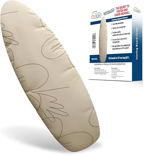 Funda para tabla de planchar acolchonada y extra gruesa acelera el tiempo de planchado reflectante de calor de Ezy Iron