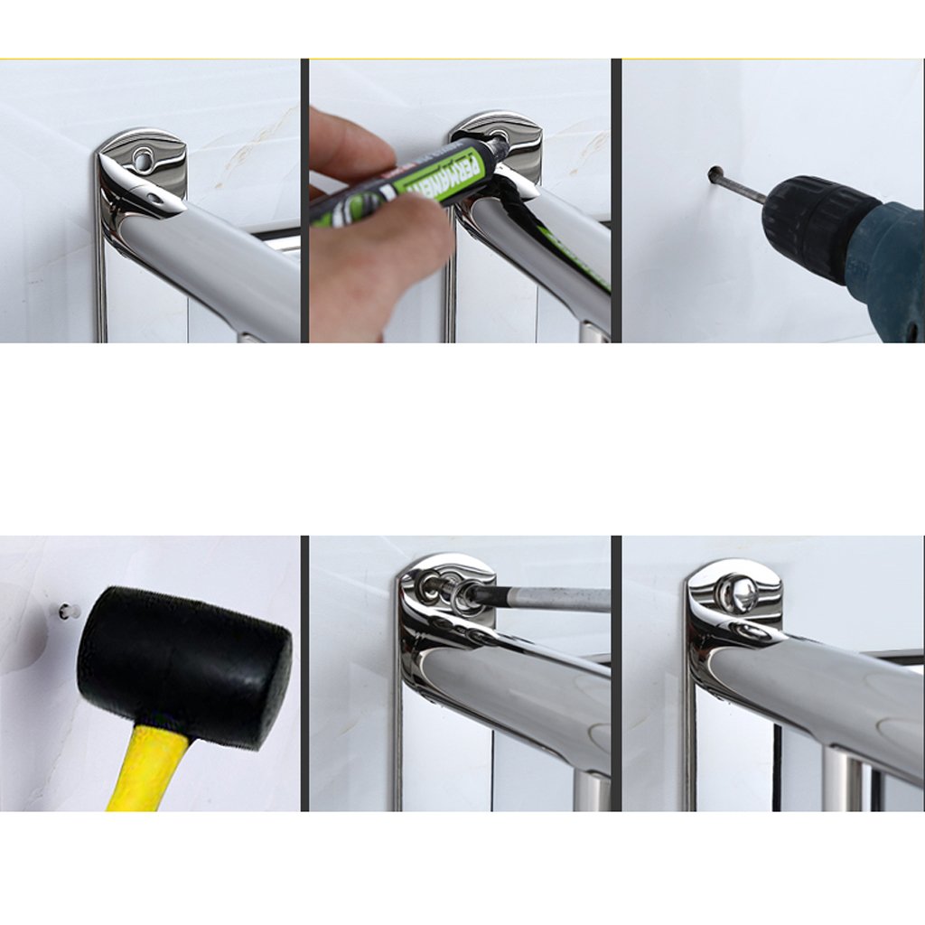 Toallero de múltiples funciones de Acero inoxidable estante del baño Barra de toalla toallero accesorios Titular de la toalla Towel Rack Towel Shelf Towel Holder