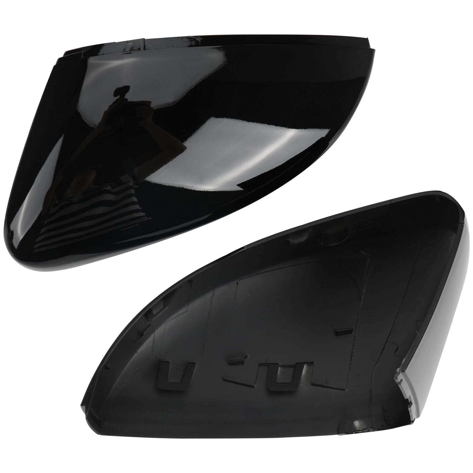 1 paire de coques de rétroviseurs de voiture - Pour VW Polo MK5 2009-2017 - Noir