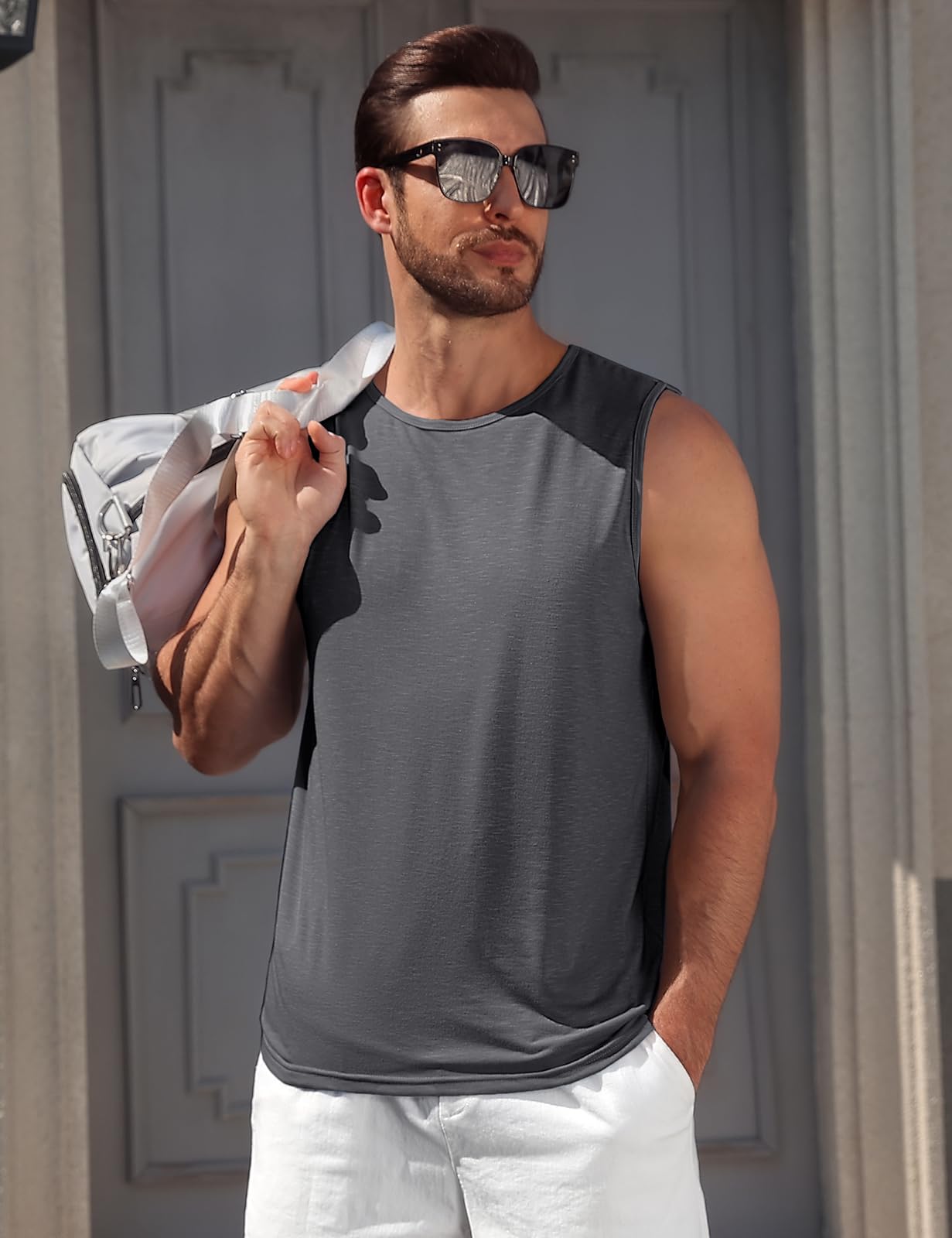 Lonya Camisetas Tirantes Hombre Tank Top Clásico sin Mangas Deportiva Fitness