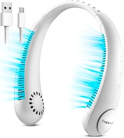 Piesome Portable Rechargeable Neck Fan | Better Then Table or Hand Fans | USB Charging Battery Fan | Smart Mini Hand Free 3 High Speed Fan | 360 degree Cooling Low Noise Hanging Neck Fans (multi)