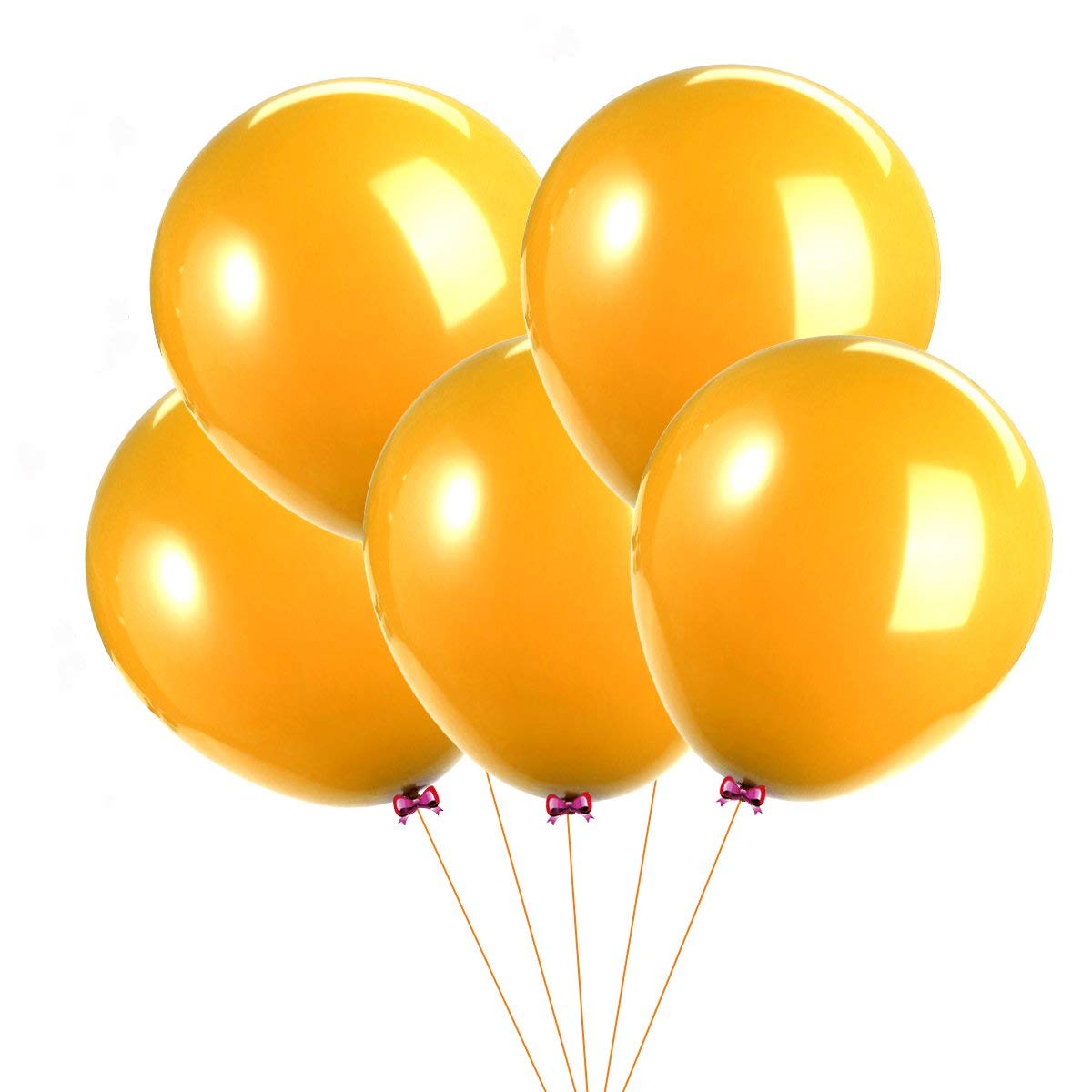 Balloonistics 10 Inch HD Metallic Shiny Balloons for Birthday Decoration, Decoration for Weddings, Engagement, Baby Shower, 1st Birthday, Anniversary, Birthday Party (Pack of 50) (Gold) - Image 2 thumbnail