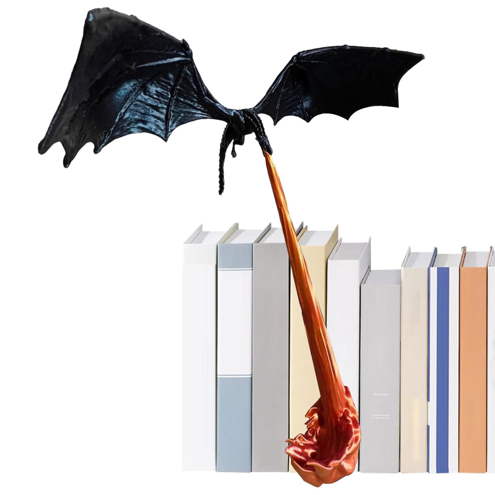 Rincón del Libro del Dragón, Sujetalibros de Dragón Volador 3D, Diseño 3D de Rincón de Libros, Sujetalibros de Dragón, Decoración de Fantasía Única para Escritorio Dormitorio