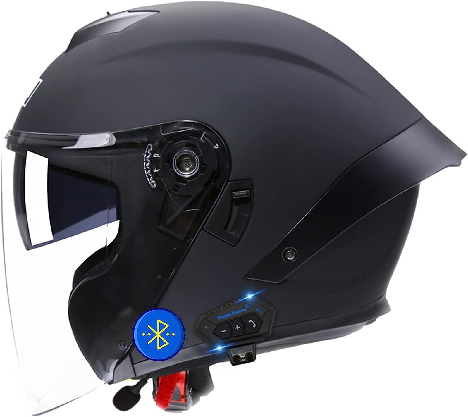 Motorhelm Met Open Gezicht ECE/DOT-goedgekeurd, Halfopen Motorhelm Heren Dames, Helm Met Halve Schaal, Helm Met Halve Schedeldop Voor Scooter Cruiser Bromfiets (Color : H, Size : M=(57-58cm