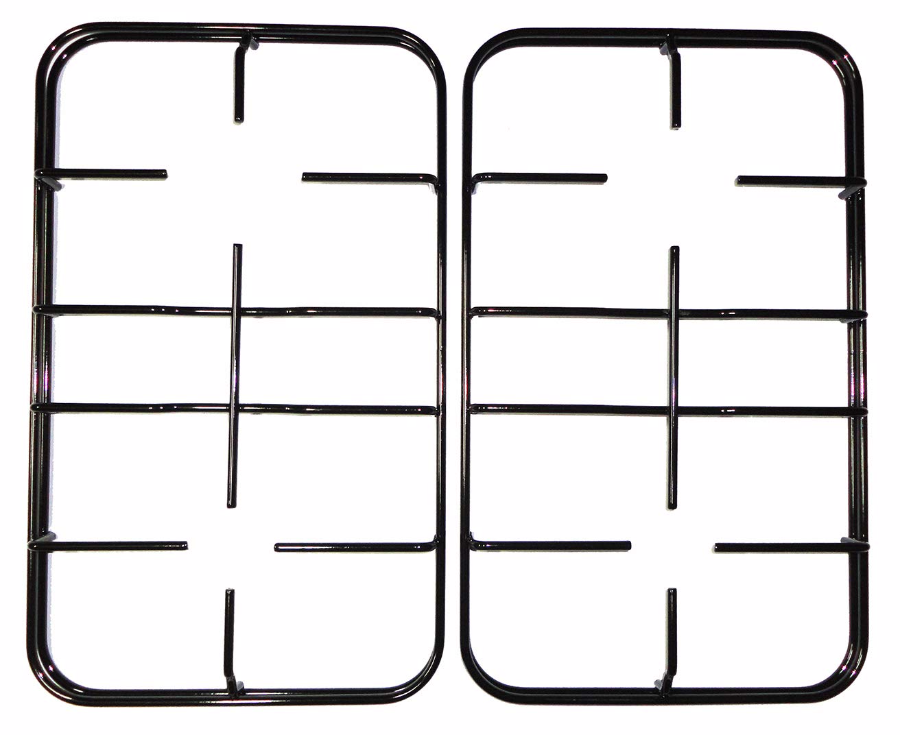 Nardi Kit 2 griglie in ferro smaltato nero 408 x 245 mm. altezza 40 mm. per cucina piano cottura 4 fuochi a gas - P3659/KIT