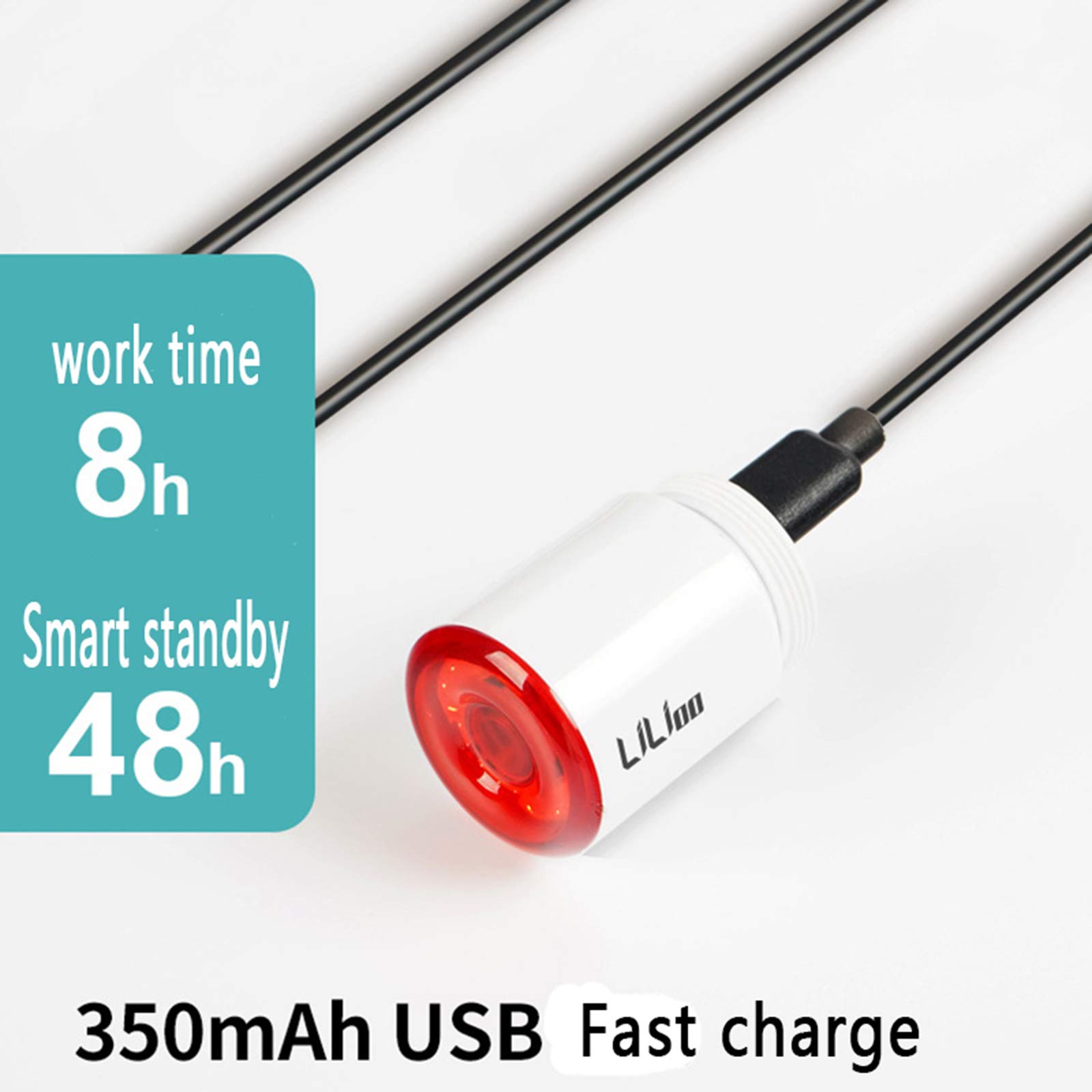 Fanale Posteriore per Bicicletta Ricarica USB, Induzione Intelligente fanale posteri Fanale Posteriore Impermeabile a LED, Strada MTB Sella della Bici Posteriore Smart Light,