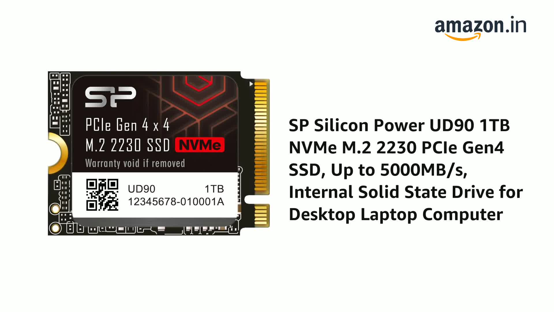 内蔵型SSD SP UD90 1TB M.2 2230 NVMe SSD Amazon.com: Silicon Power SU01KGBP44UD9007MM SSD UD90 2230