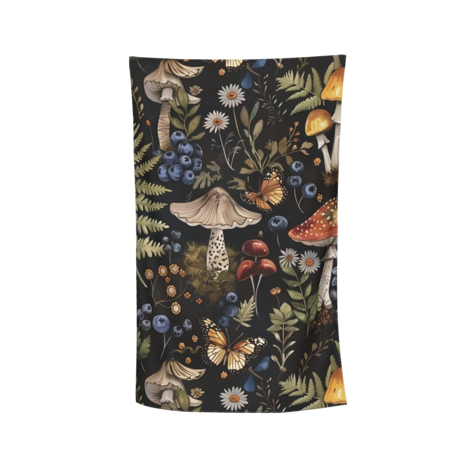 LSRCPD Vintage Mushroom Beach Towel,32x52in,Quick-Dry Sand-Free Fern Bath Towels,Microfiber Lightweight for Travel Pool Yoga Beach Outdoor Activities Decor Accessories Gifts (Mushroom Plant)