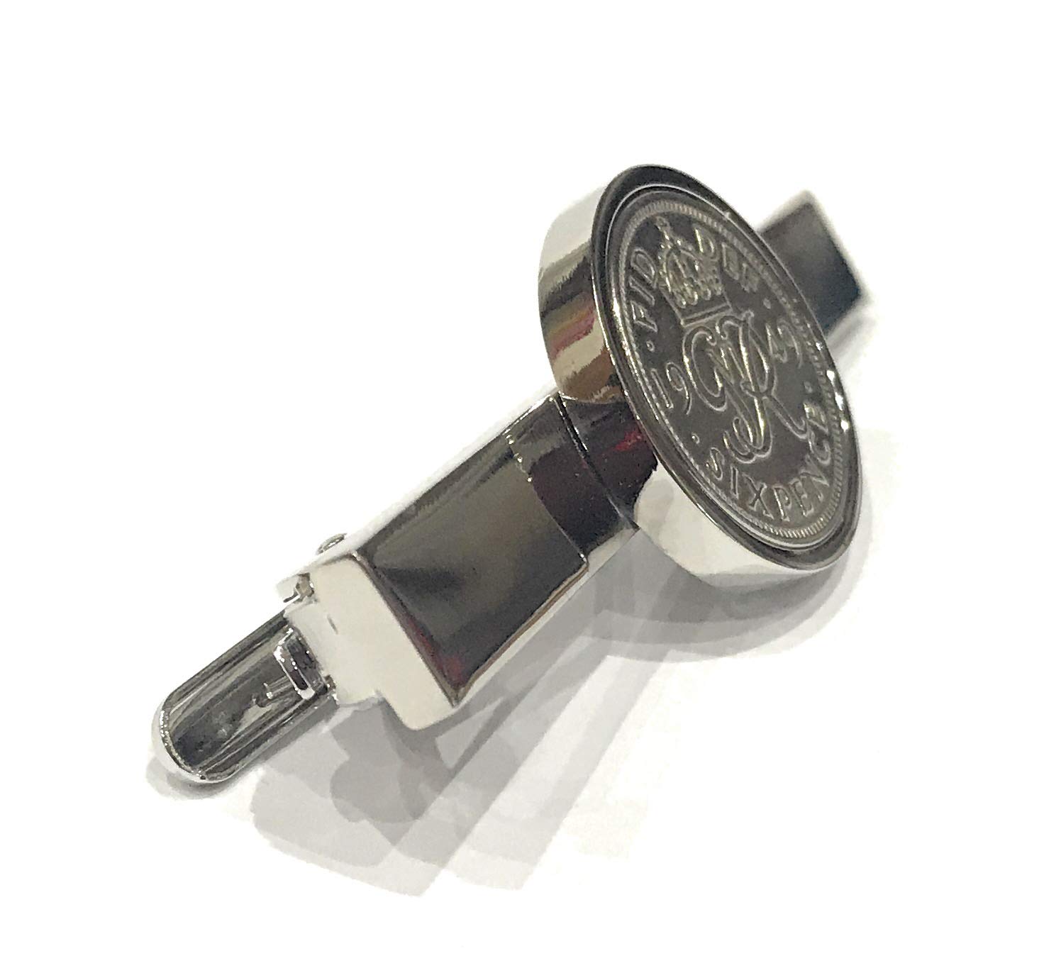 Premium 1950 Sixpence Tie Clip for a 75th Birthday