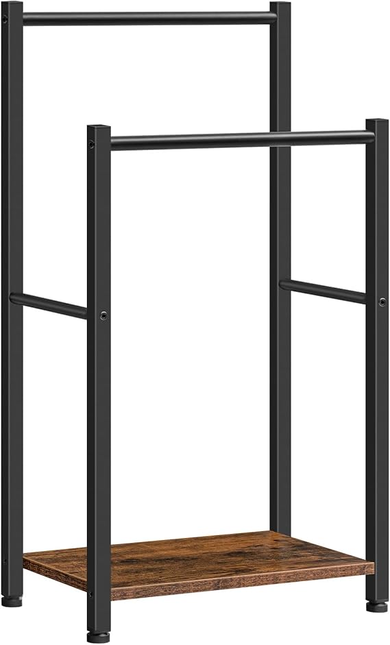 HOOBRO Freestanding Towel Rack, 2 Tier Freestanding Towel Holder for