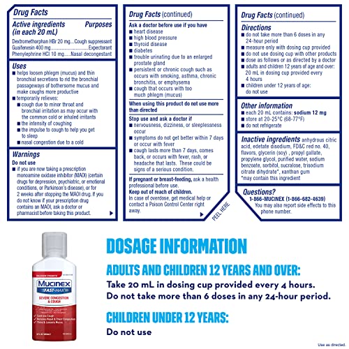 Mucinex Fast-Max Severe Congestion and Cough Liquid #TOP13