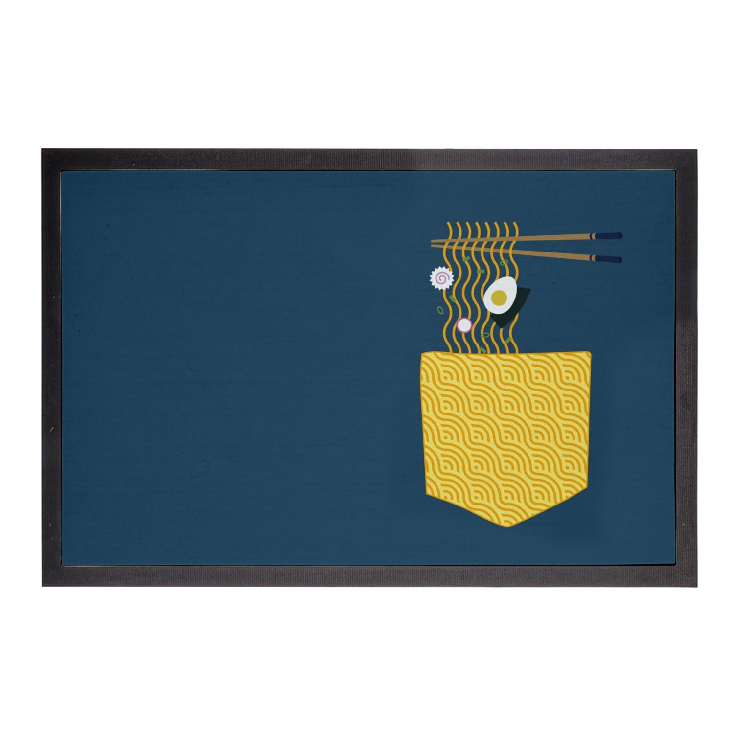 Paillasson japonais ramen bleu cadeau original crémaillère 75x50