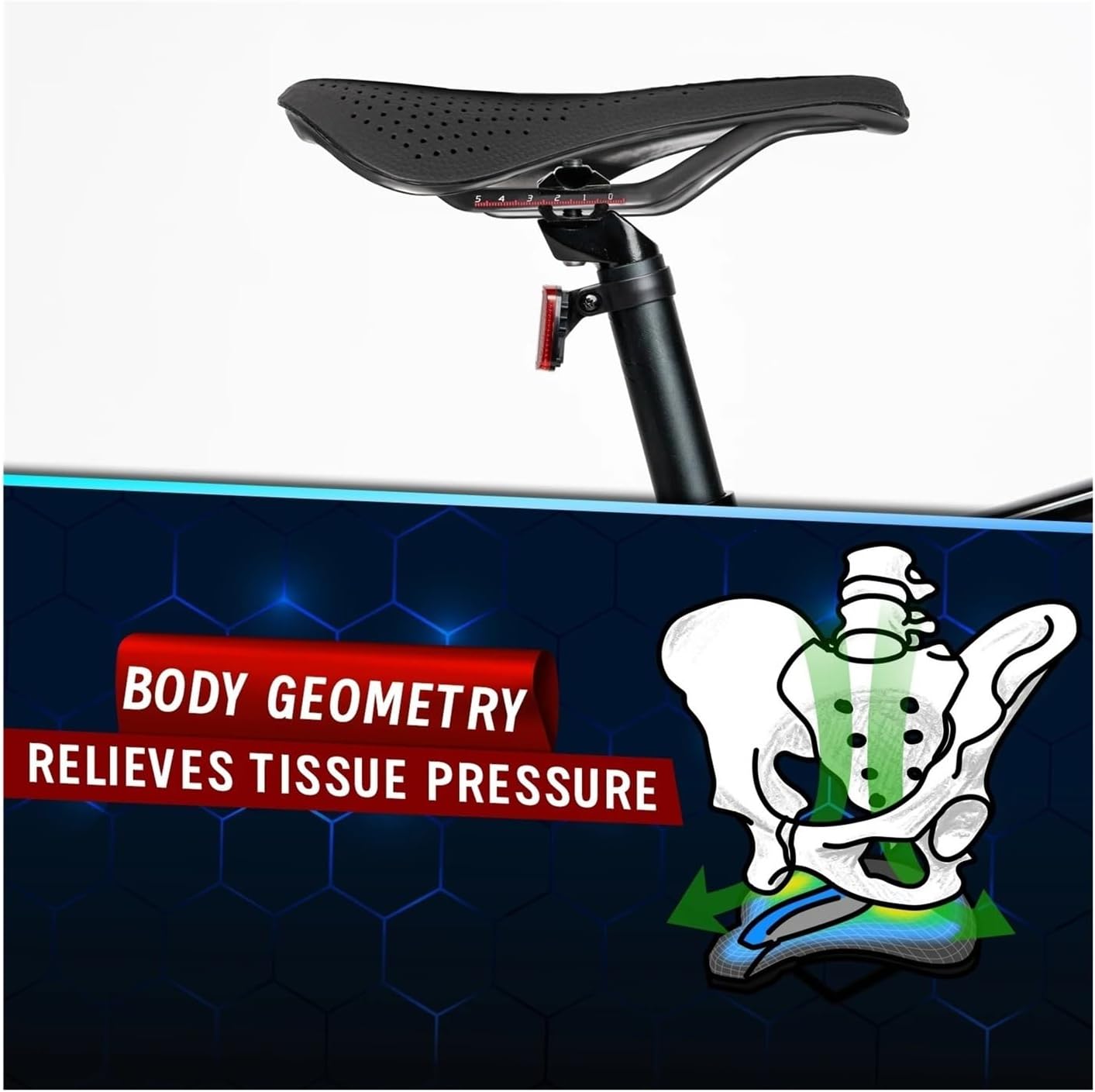 3D Printed Carbon Fiber Bicycle Seat Ultralight Cushion for Racing, Road & Mountain Bikes, 143/155MM Comfortable Cycling Saddle