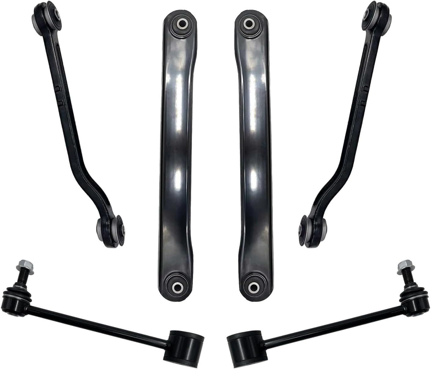 6 Pcs Rear Lower Upper Control Arm Stabilizer Bar Link Compatible With Cadillac Escalade Chevrolet Avalanche Gmc Hummer 2000-2014