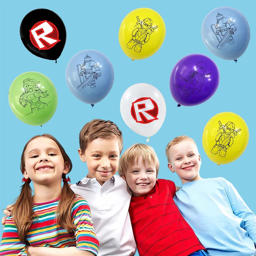 Robllox Luftballon-Set – 26 Stück, Mit Folien- & Latexballons, Partydekoration Für Geburtstage & Feiern