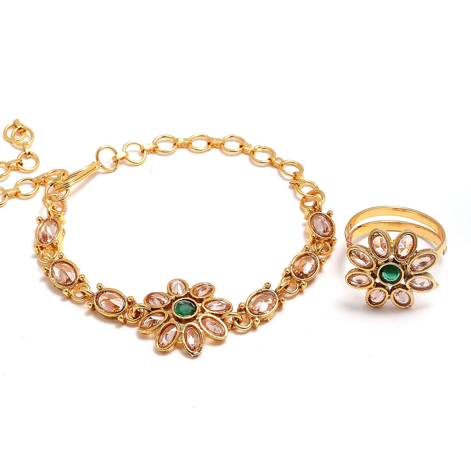 See full amazon price history chart for KENNICE American Diamond Studded Brass Gold-Plated Wraparound Bracelet With Ring Jewellery For Women & Girls KENNICE American Diamond Studded Brass Gold-Plated Wraparound Bracelet With Ring Jewellery For Women & Girls (B0BVKLCFJL) Amazon Price History, Amazon Price Tracker
