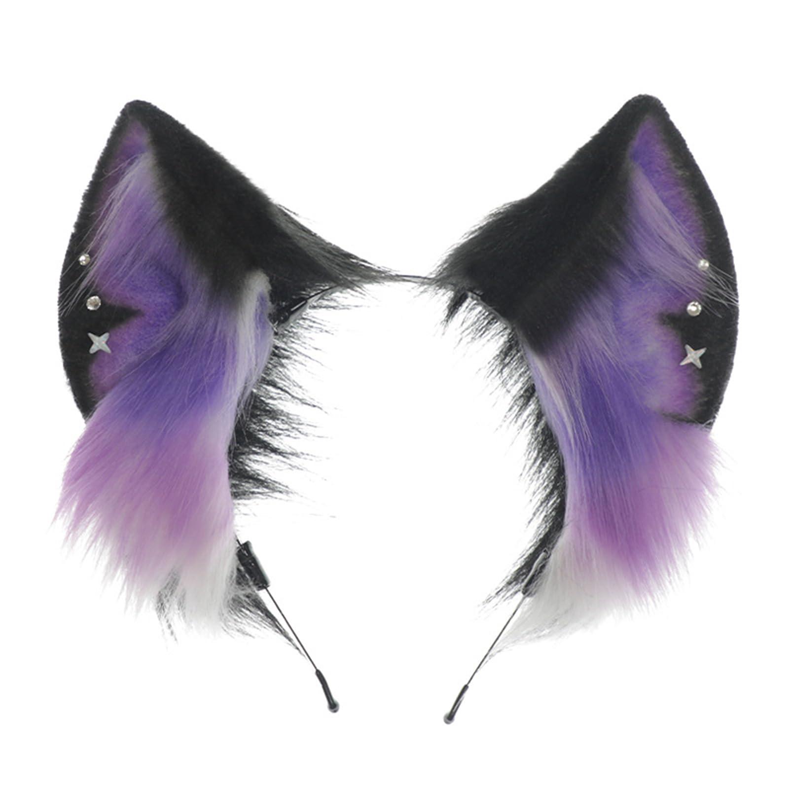 Kexpsogy Handmade Wolf Ear Headband Animes Headband Masquerades Costume Headwear Teens Girl Cosplay Dress Up Hair Decors
