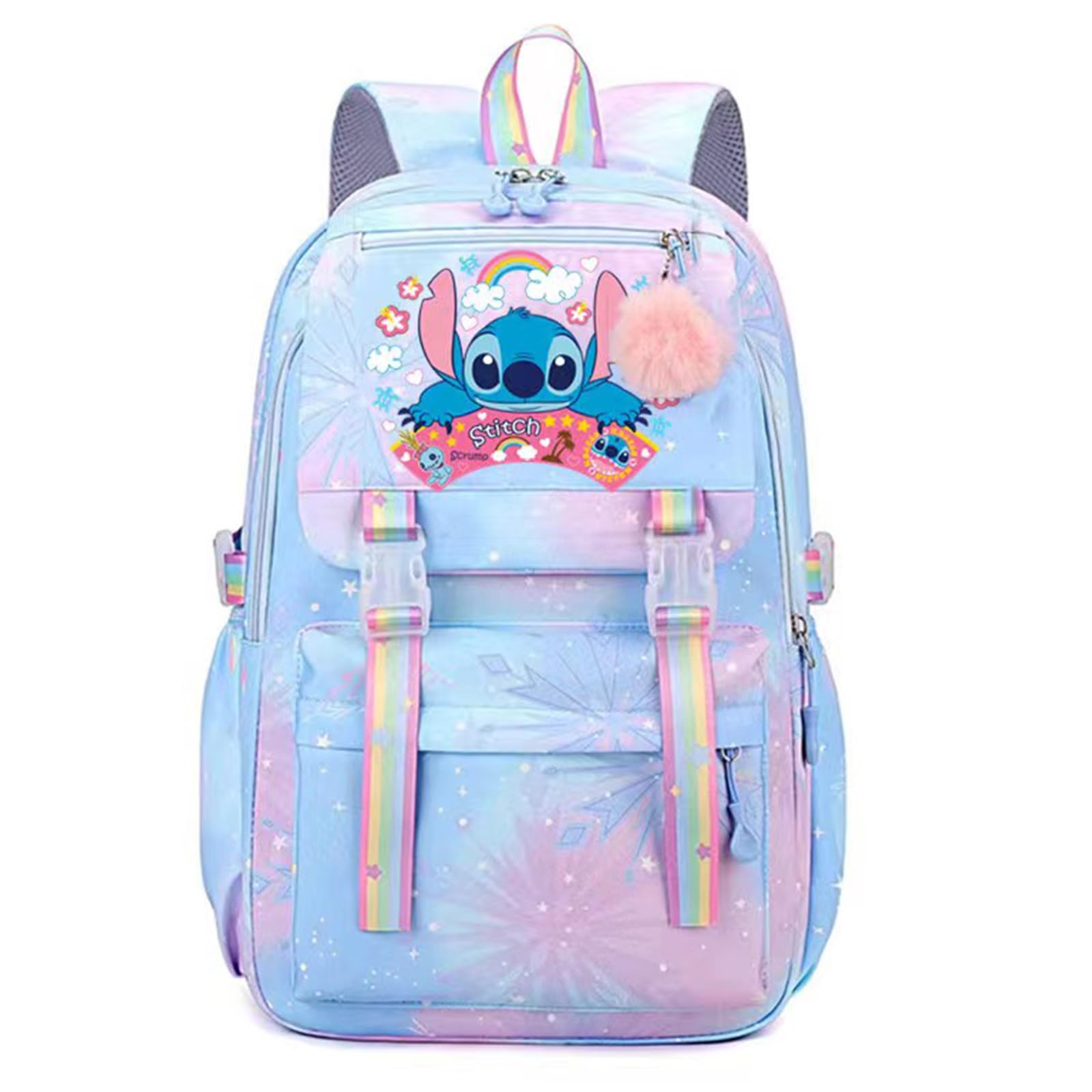 Kirinia Bolsas escolares Stitch para niñas, bonita mochila para niñas
