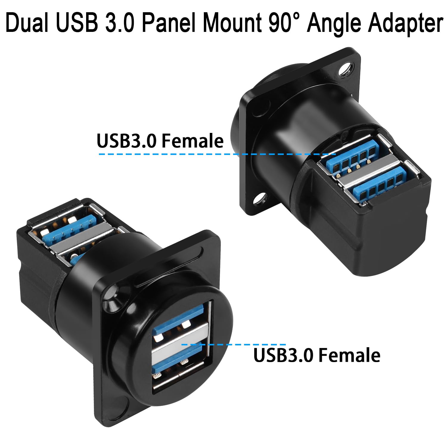 Amazon.co.jp: QIANRENON デュアルUSB 3.0パネルマウント 90°アングル