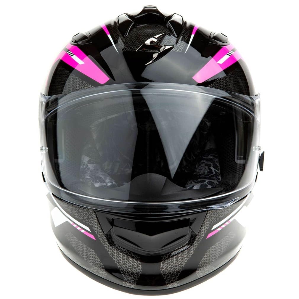 Scorpion Exo 491 Kripta Black Pink | Casco de Moto Integral con Visor Solar | Unisex Hombre y Mujer Homologado ECE 22.06