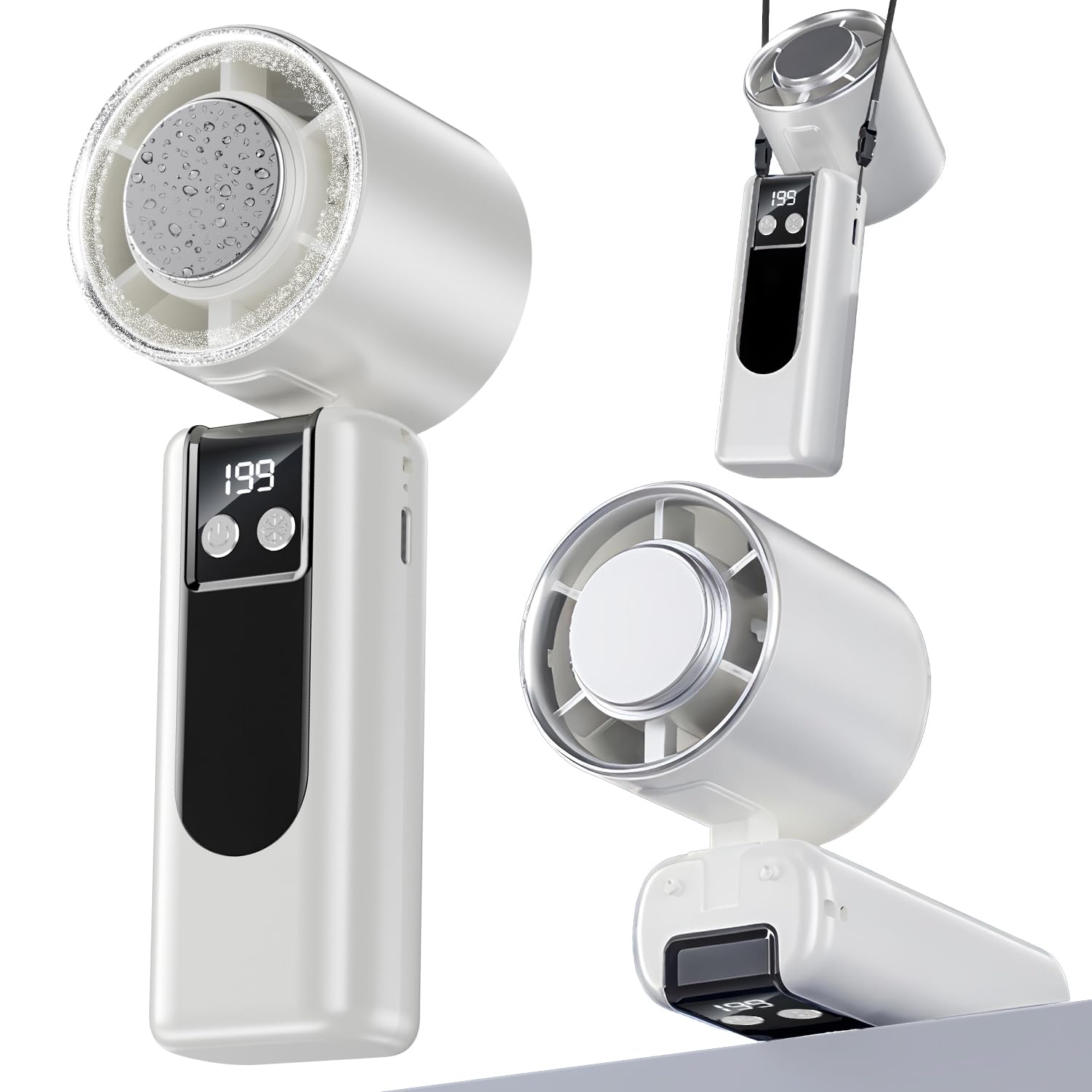 Mini ventilateur portable et refroidisseur USB pliable 5 vitesses pour bureau et extérieur