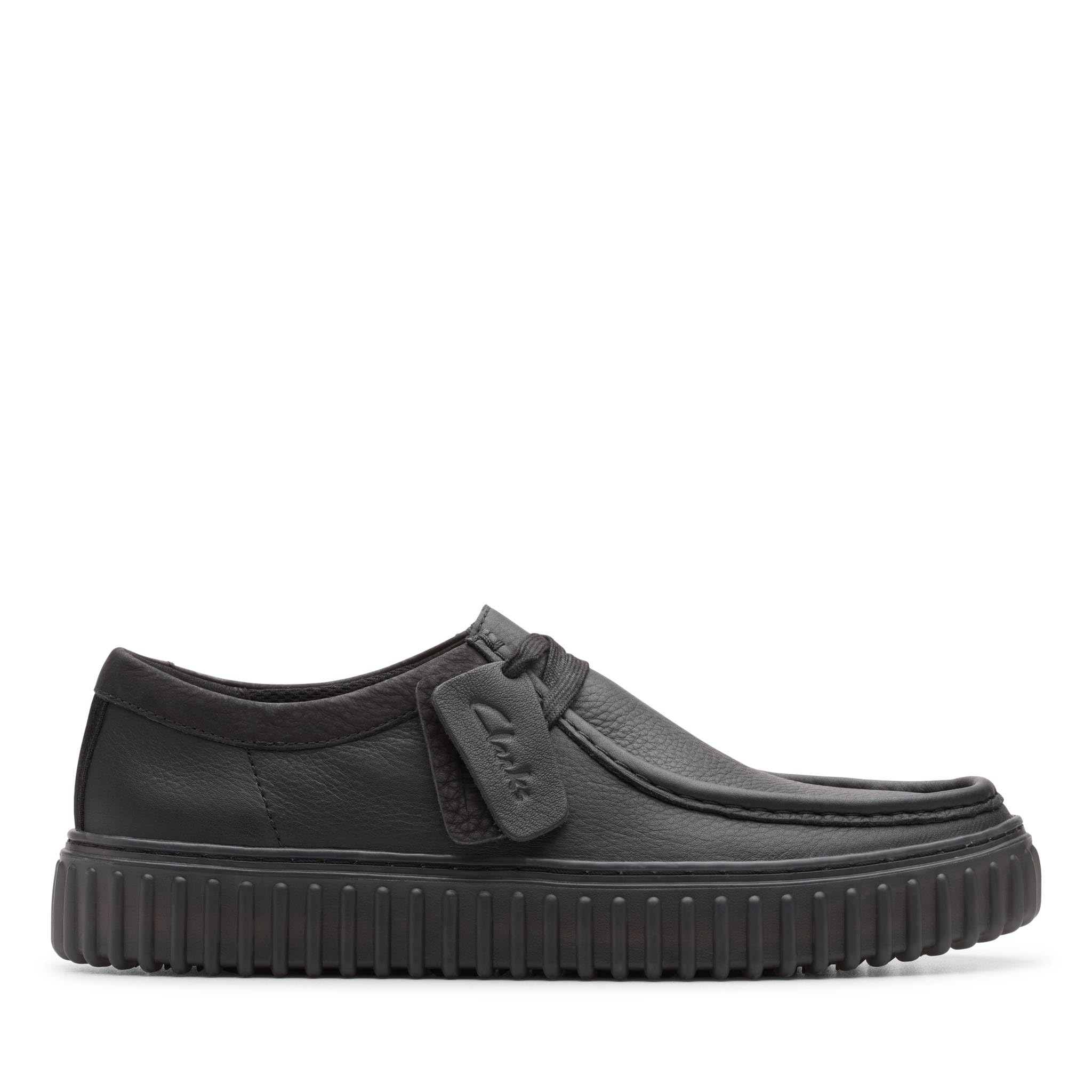 Clarks Torhill Lo Mens Black Leather, 6.5