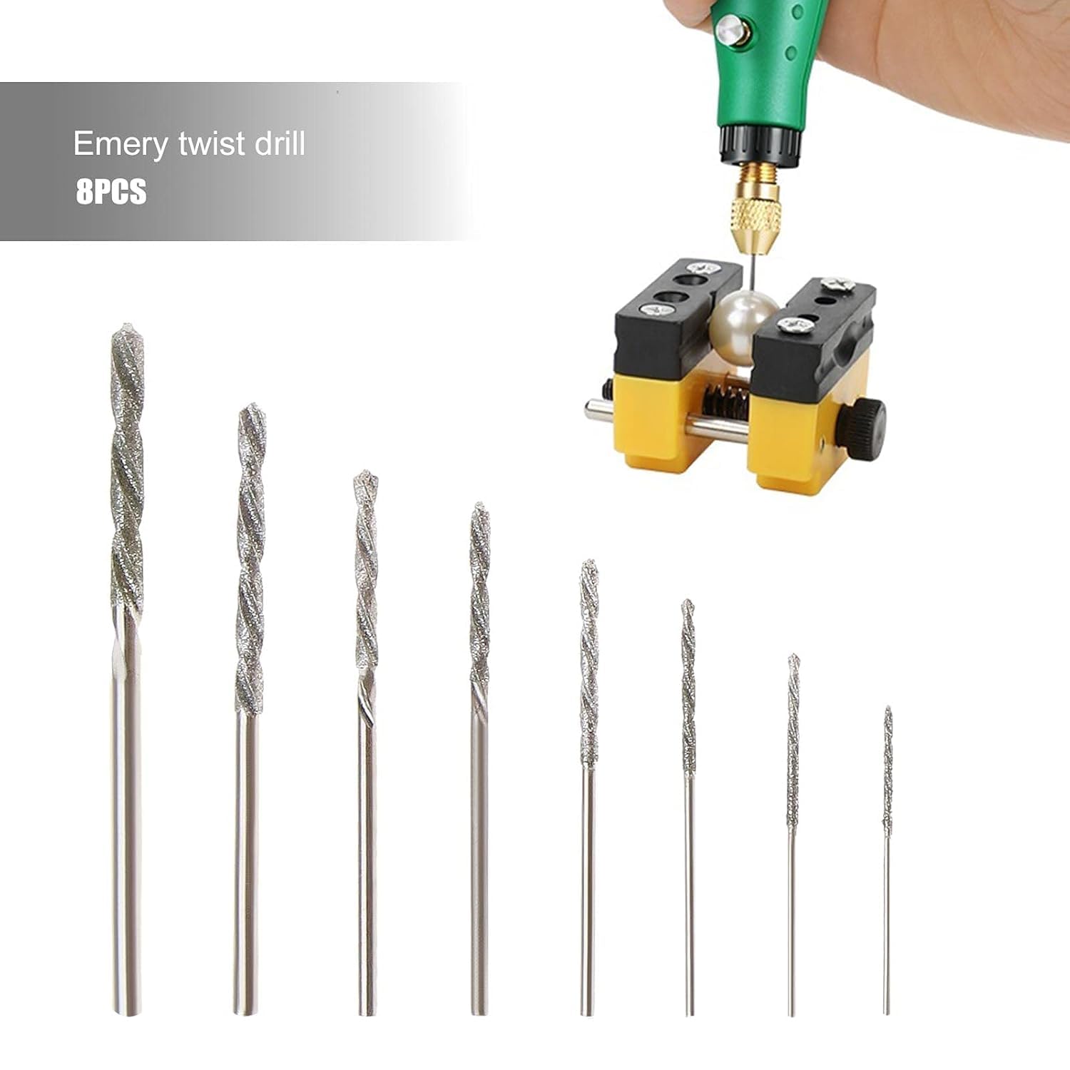 ANBOO 8-Piece Diamond Drill Bit Set (0.8-3.0 mm) - Image 4