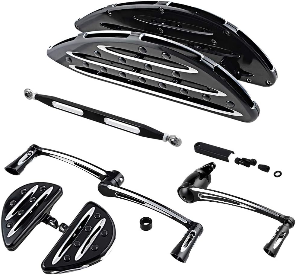 Front Rear Footboard Floorboards + Brake Arm Peg Pedal Kit