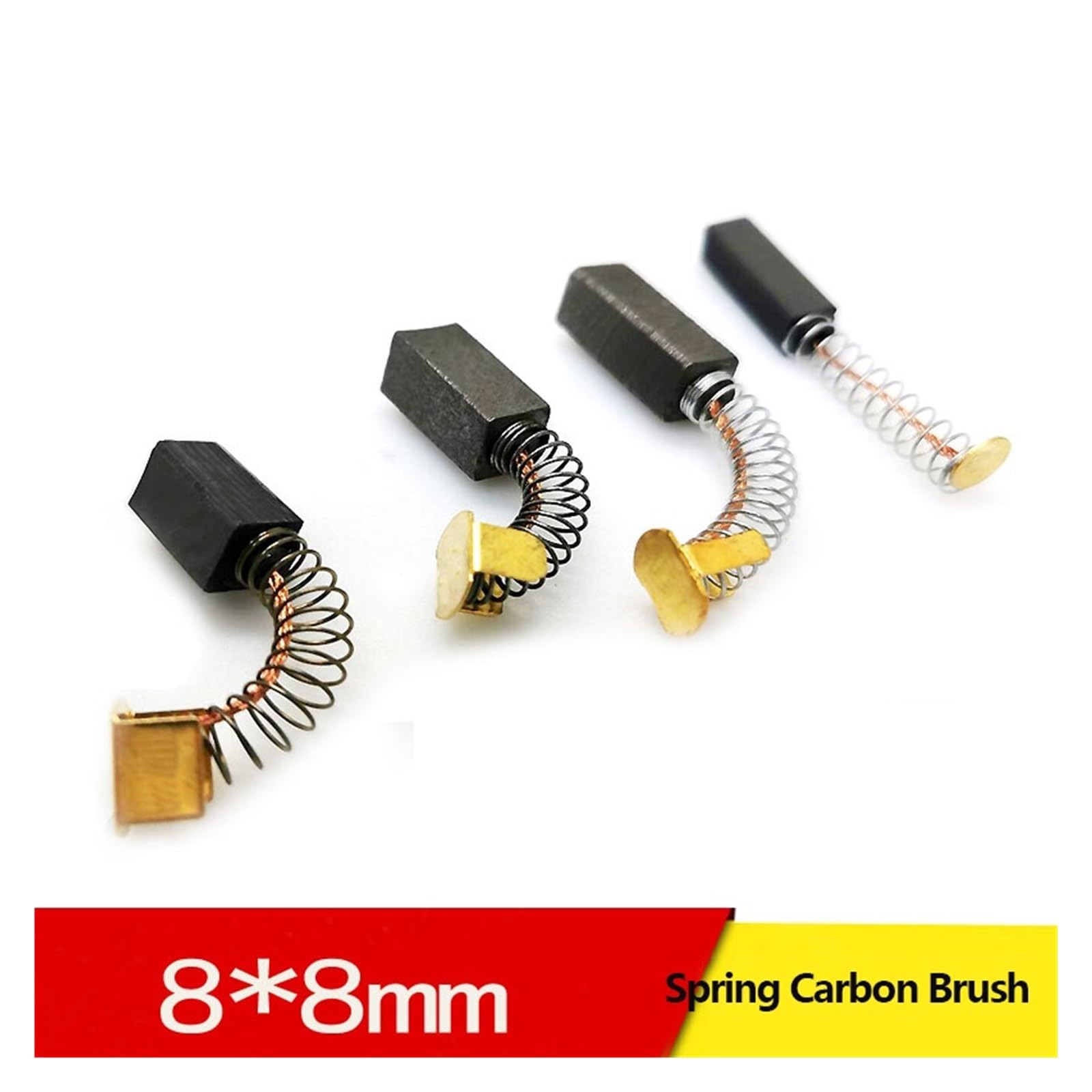 Escobilla de carbón de resorte 8 * 8 * 20, escobilla de carbón de motor de cobre 8x8x16/18/30, escobilla de motor de de alto carbono(Carbon-8x8x16mm)