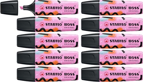 STABILO - Textmarker - BOSS ORIGINAL Pastel by Ju Schnee - 10er Pack - frische Fuchsie