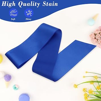 Blue Sash 2PCS Navy Blue Blank Sashes for DIY Dinners Accessory Birthday Party Prom Decorations Custom Personalized Sash for Graduation Baby Shower Homecoming Court Pageants Senior Cheer Wedding