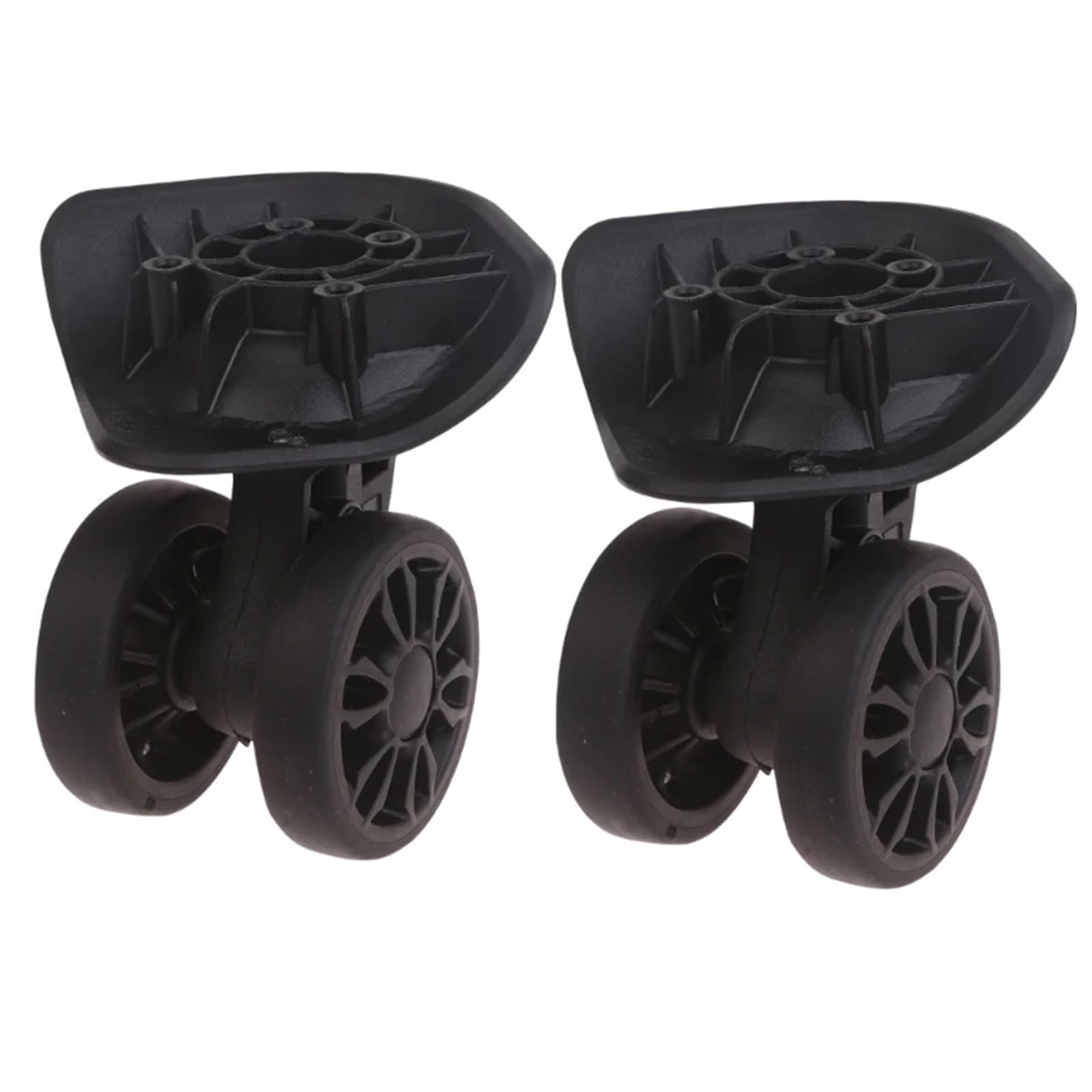 GYEQXKT Heavy-Duty Luggage Replacement Wheels - 4 Pairs Trolley Casters 360° Swivel Double Row Silent Wheels for Rolling Luggage Universal Fit for Most Suitcases