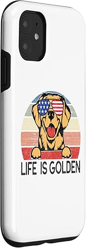 Miniatura 9 de Carcasa dorada para iPhone 11 Pro Max Golden Retriever Dogs Life is Golden