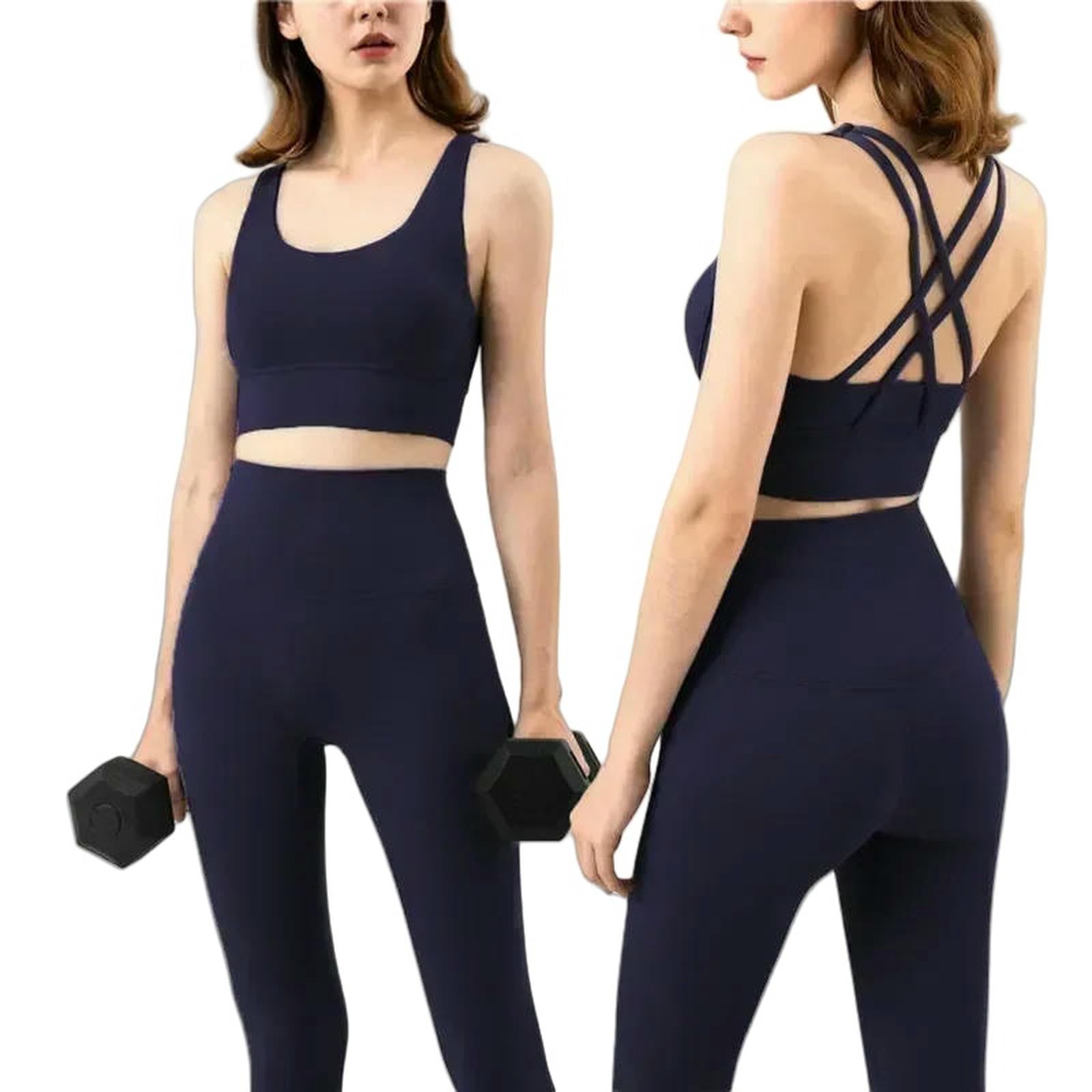 Shapewear Sportswear Yoga Clothes Set Leggings And Tops Fitness Sports Suits Gym Clothing Bra Pants Set Running-color-j-xl