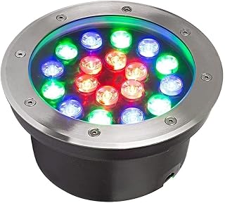 LED Beam Spotlight - 12V LED Ring Fountain Light, Underwater Led Lights Embedded, IP68 Waterproof Pond Lighting, for Pool, Fountain, Swimming Pool(Yellow,12W)