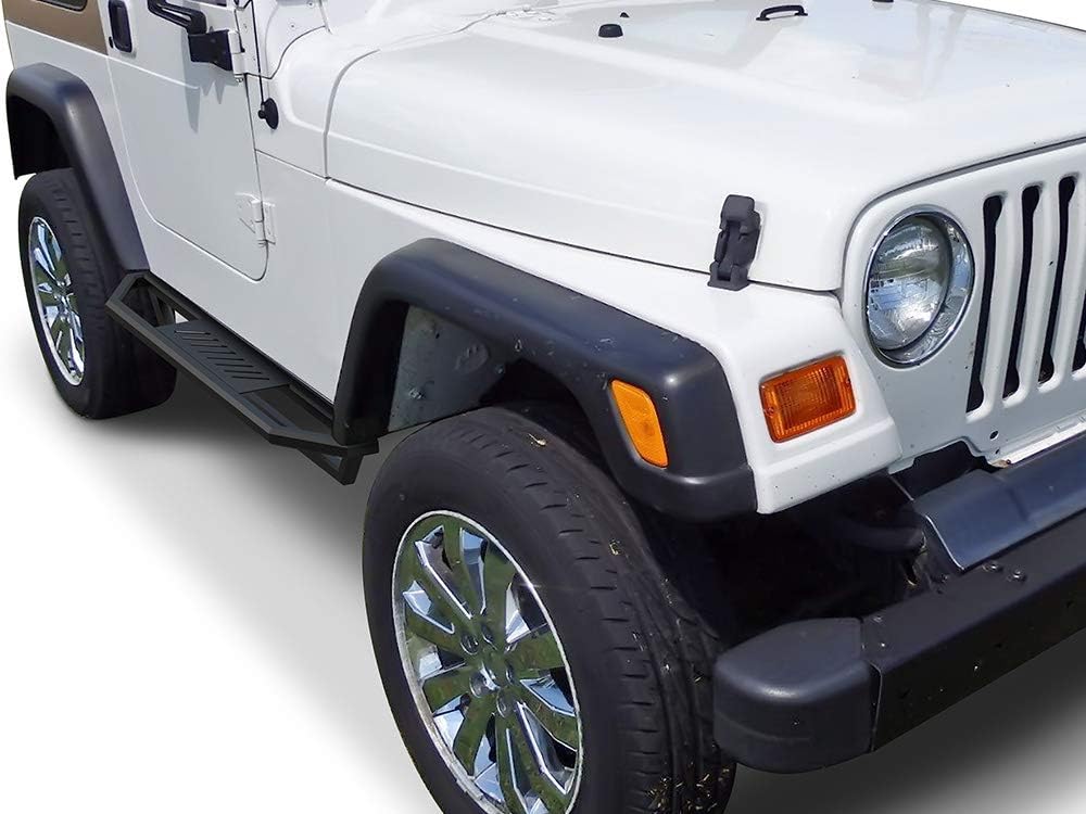Tuxtreme 6.5in Side Stainless Steel Running Boards Compatible with Jeep Wrangler 1987-2006 (Nerf Bars Side Steps Side Bars)