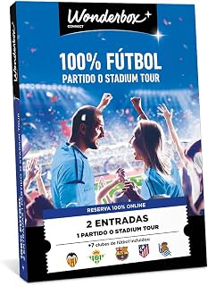WONDERBOX Connect - Caja Regalo - 100% Fútbol - 2 entradas para 1 Experiencia de fútbol - Partido o Stadium Tour - Válido Durante 27 Meses