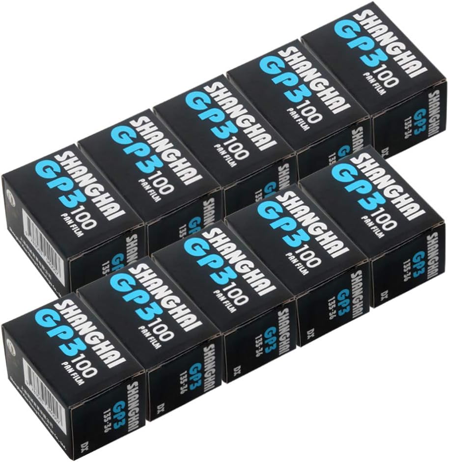 10 Rolls Shanghai Black & White GP3 135 35mm 36EXP ISO 100 B&W B/W Film Auto DX