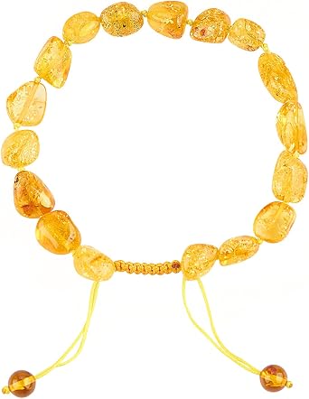 Baltic Amber raw Bracelet Gift Set -100% Certified and Authentic Premium Quality Raw Baltic Amber-True amber stone bead