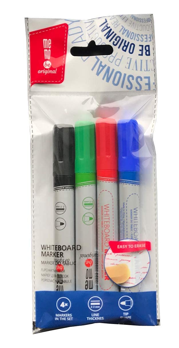 Memobe Board-Marker Set – 12 Stifte, Rundspitze, Schnelltrocknend & Perfekt Für Whiteboards