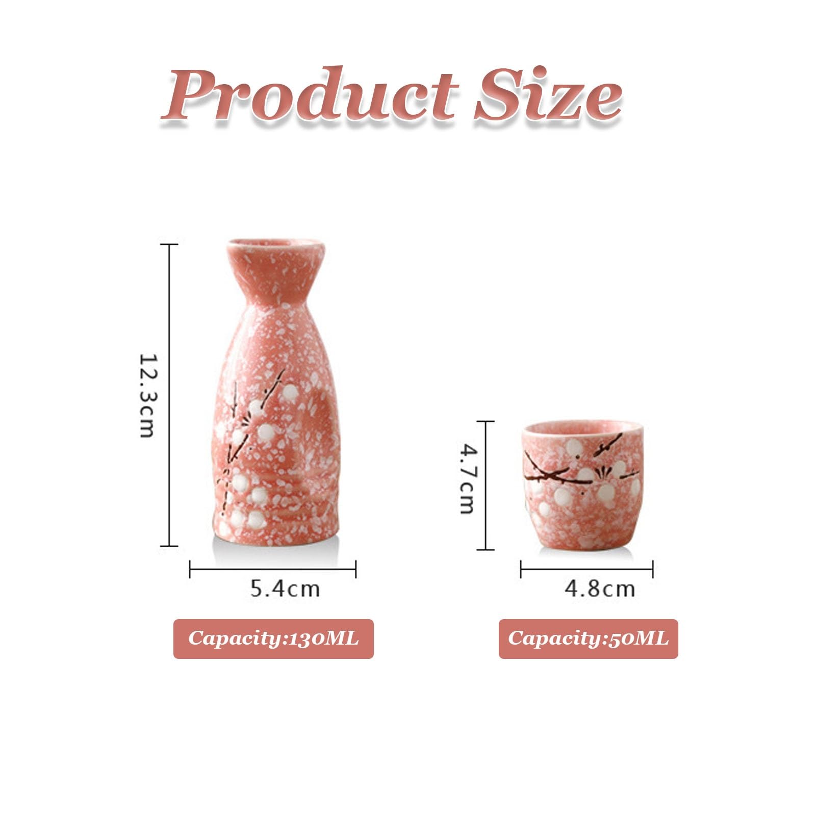 Lot de 7 chauffe-sakés en céramique traditionnelle japonaise avec tasses peintes à la main pour saké chaud, idéal pour recevoir et offrir
