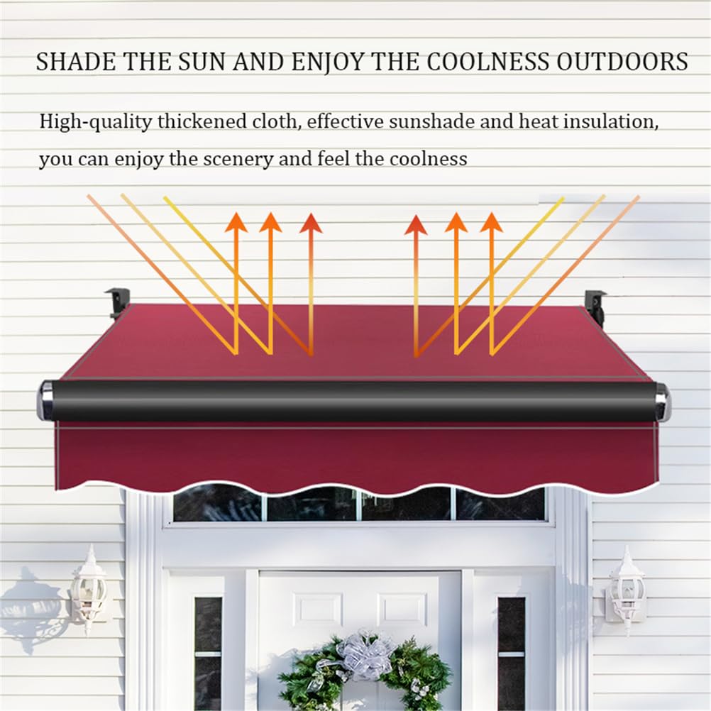 Tenda da Sole elettrica Retrattile per Patio, Tenda Parasole Finestra e Porta con Luce LED, qualità Commerciale, Completamente assemblata e motorizzata, tettoia per terrazza e Balcone,3x2m